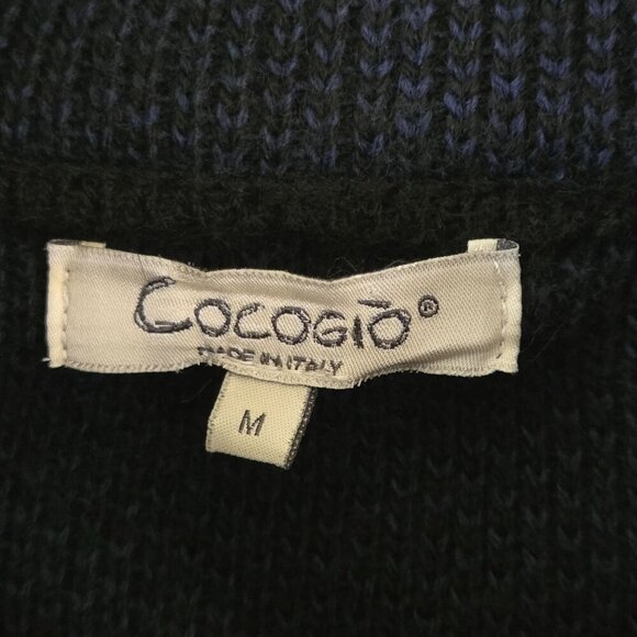 Cocogio Made In Italy Navy Mockneck Full Length Wool Blend Coatigan Size M - Picture 4 of 5